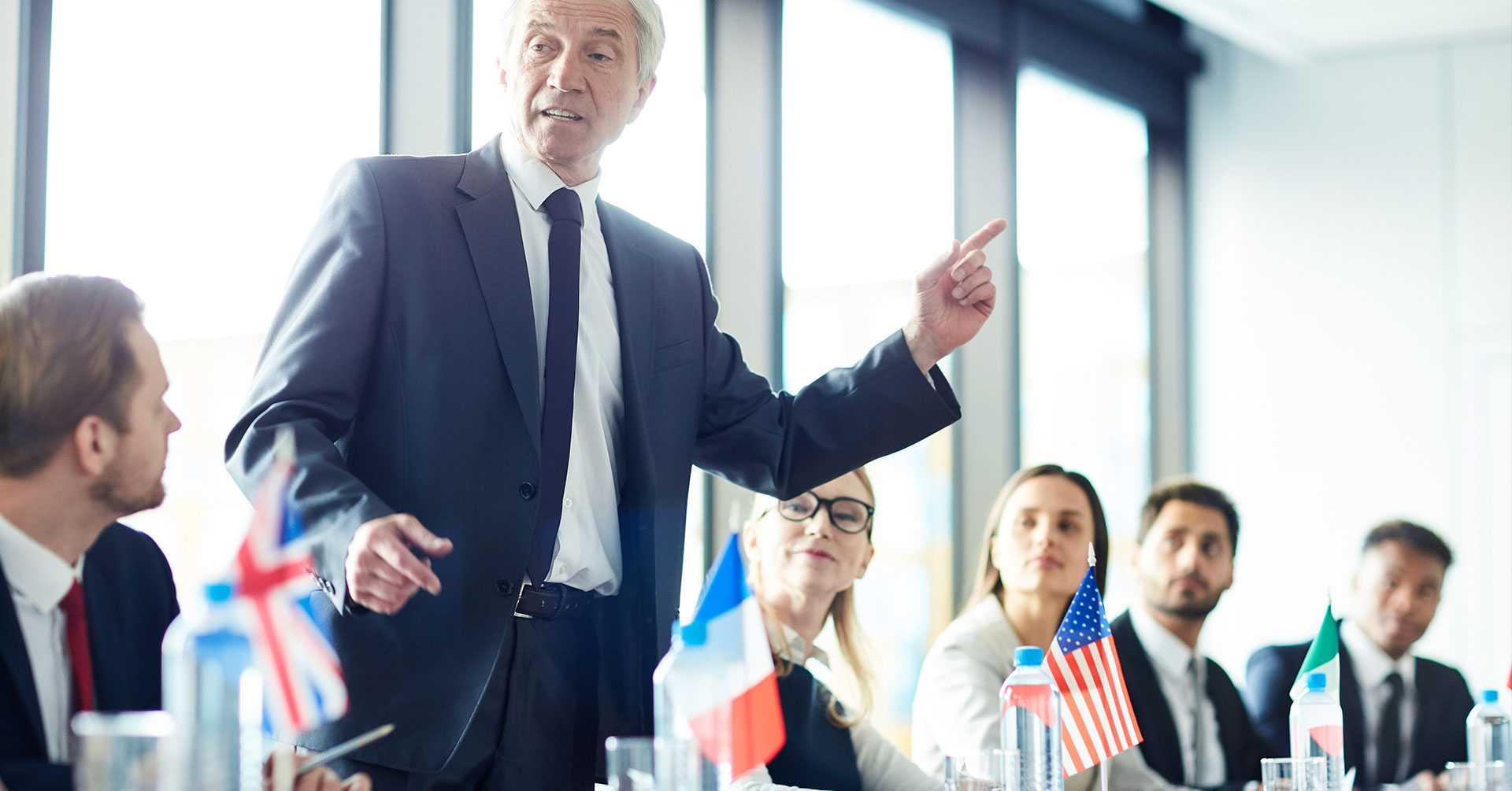 government employee talking at a meeting