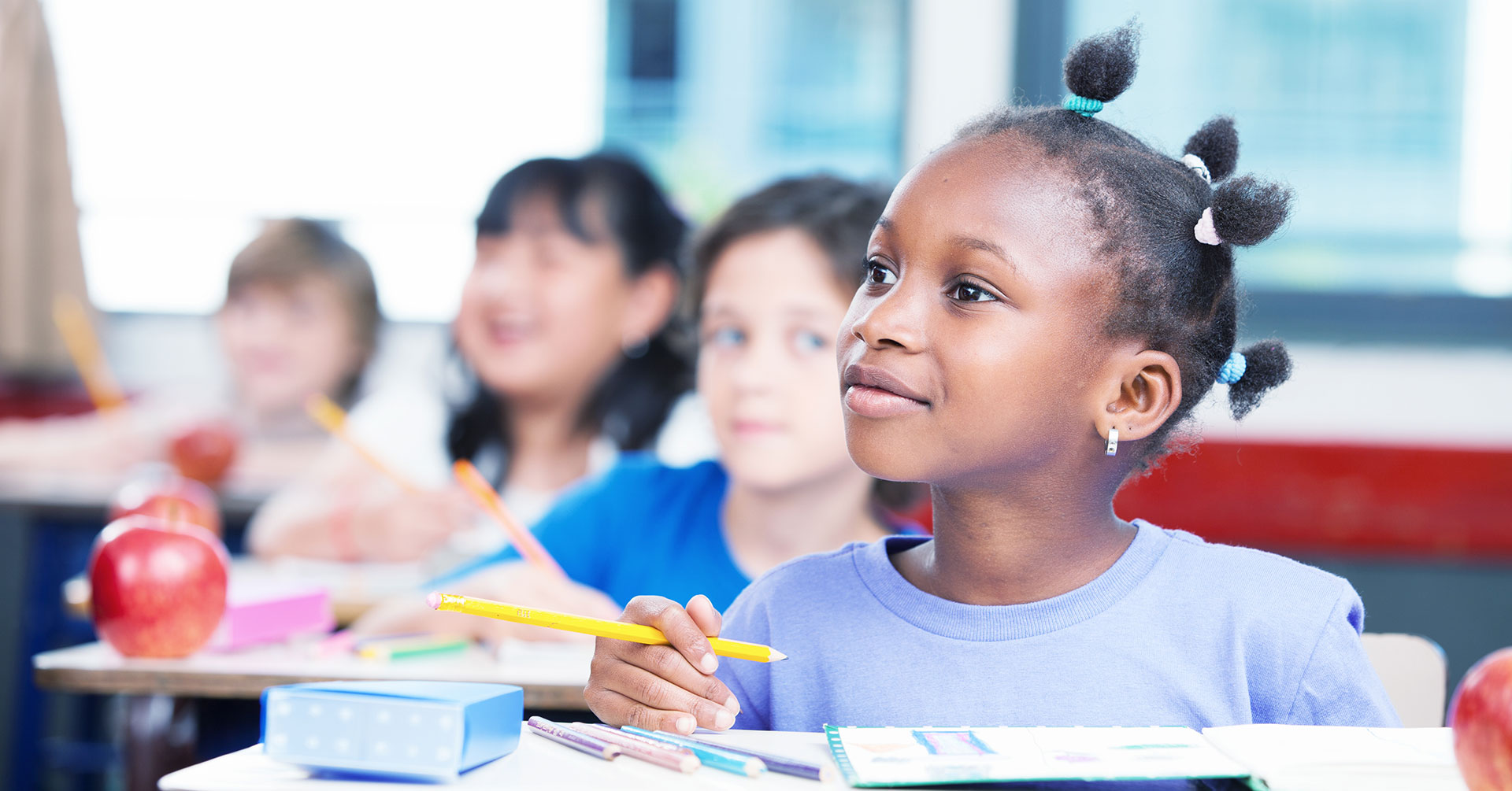 elementary students in school